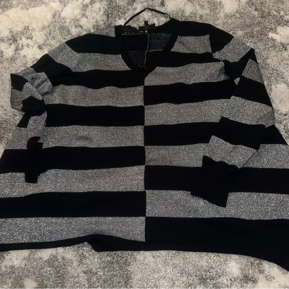 Black silver sweater